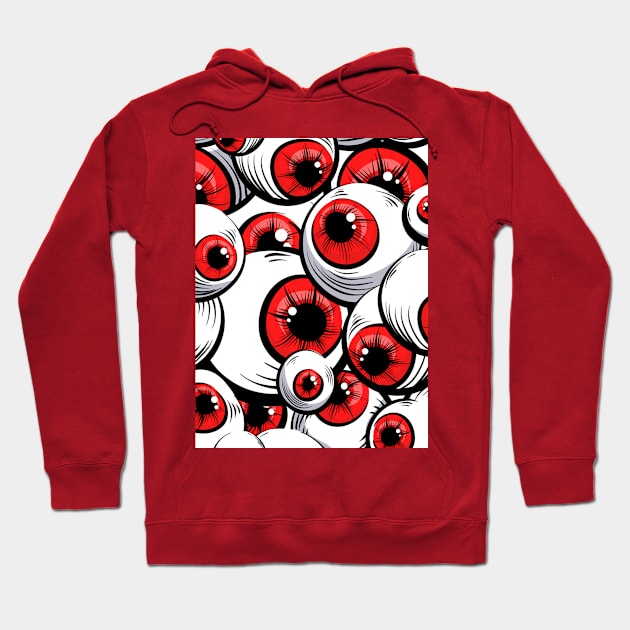 Red eyes Halloween witch Hoodie by igzine